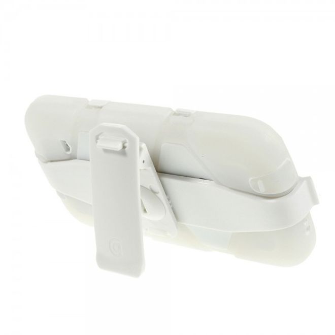 Samsung Galaxy S5 Robustes Silikon- und Plastik Case mit Gurthalterung - weiss