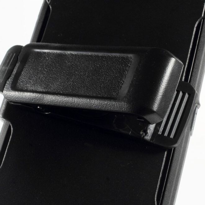 iPhone 6/6S Schockresistentes Hart Plastik Case mit Gurthalterung - schwarz
