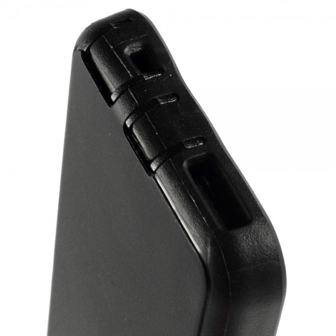 iPhone 6/6S Schockresistentes Hart Plastik Case mit Gurthalterung - schwarz