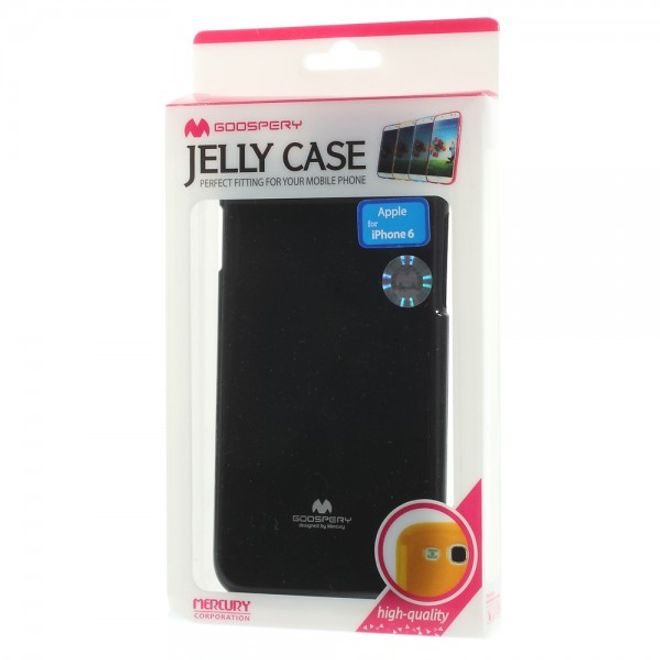 Goospery - iPhone 6S/6 Handy Hülle - TPU Soft Case - Pearl Jelly Series - schwarz