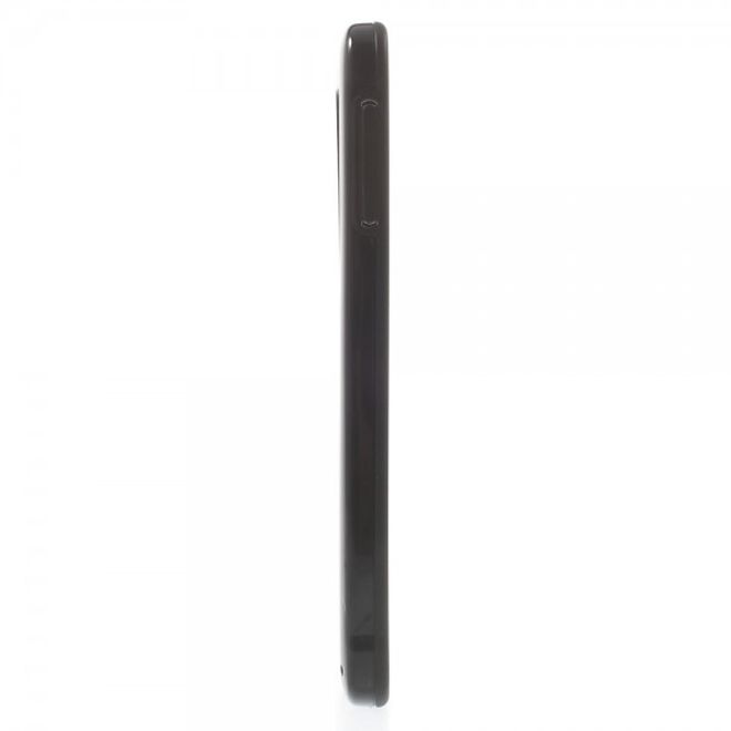 Samsung Galaxy Alpha Glänzender Plastik Bumper - schwarz