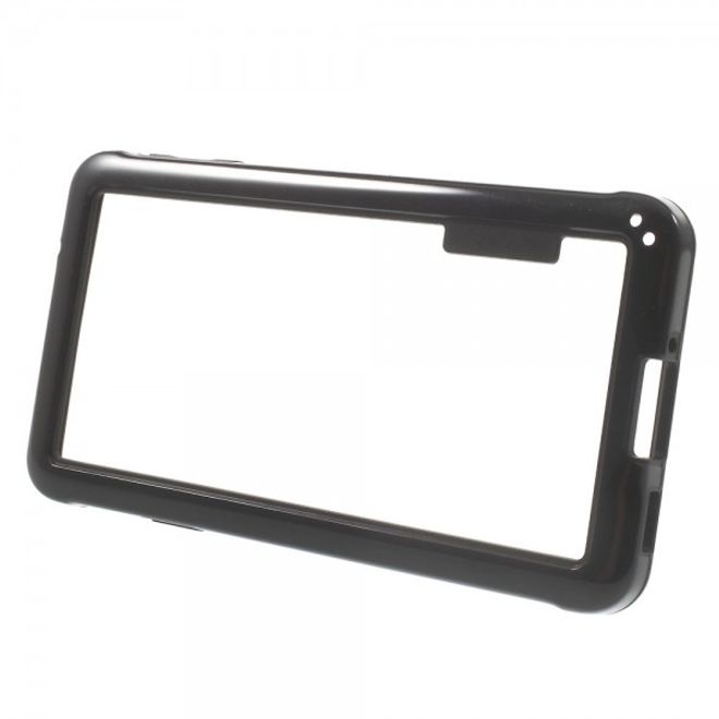 Samsung Galaxy Alpha Glänzender Plastik Bumper - schwarz