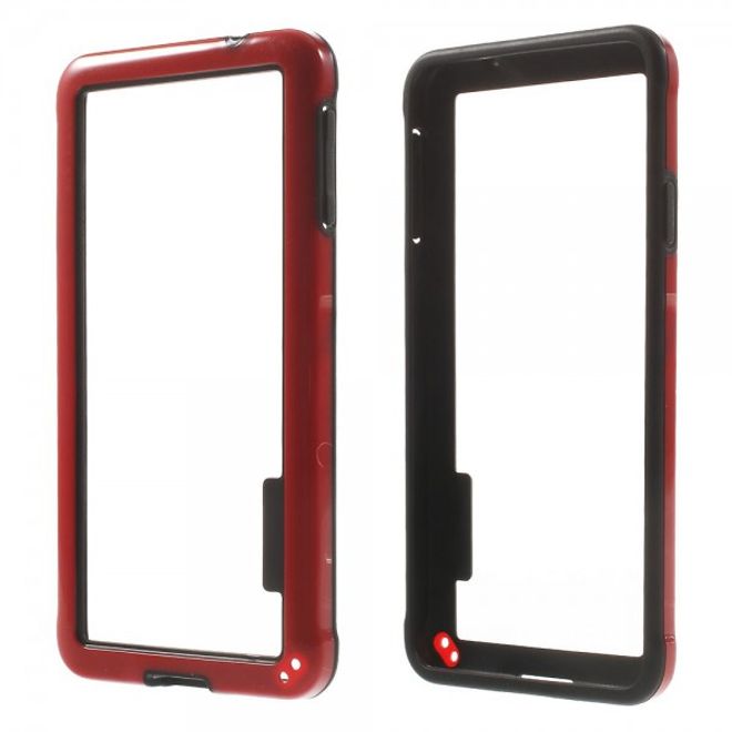 Samsung Galaxy Alpha Glänzender Plastik Bumper - rot