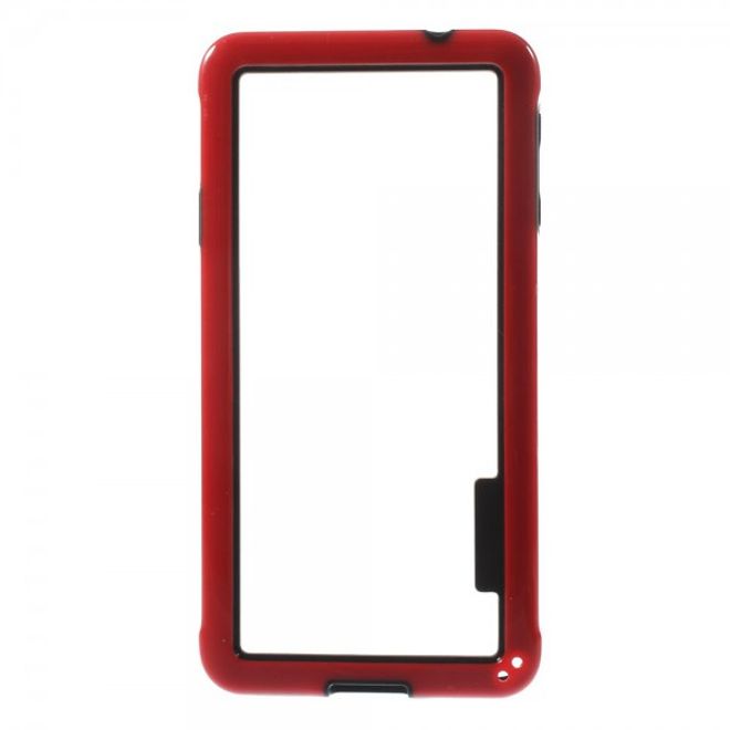 Samsung Galaxy Alpha Glänzender Plastik Bumper - rot