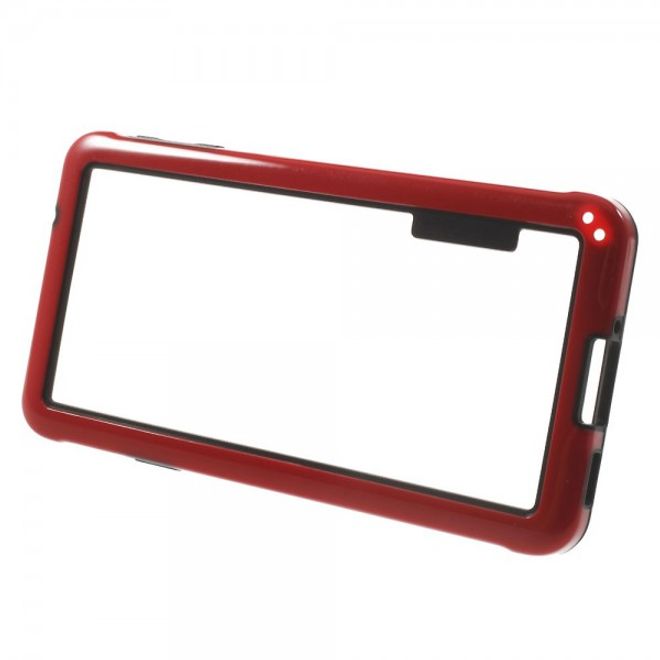 Samsung Galaxy Alpha Glänzender Plastik Bumper - rot