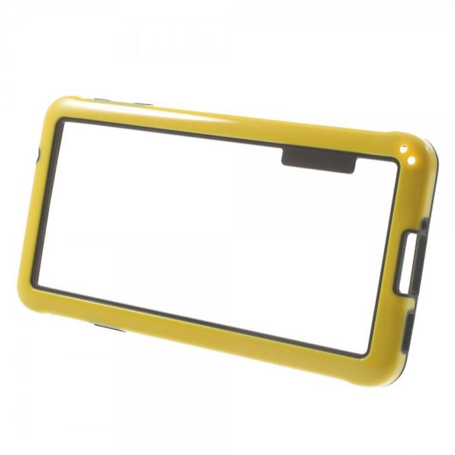 Samsung Galaxy Alpha Glänzender Plastik Bumper - gelb