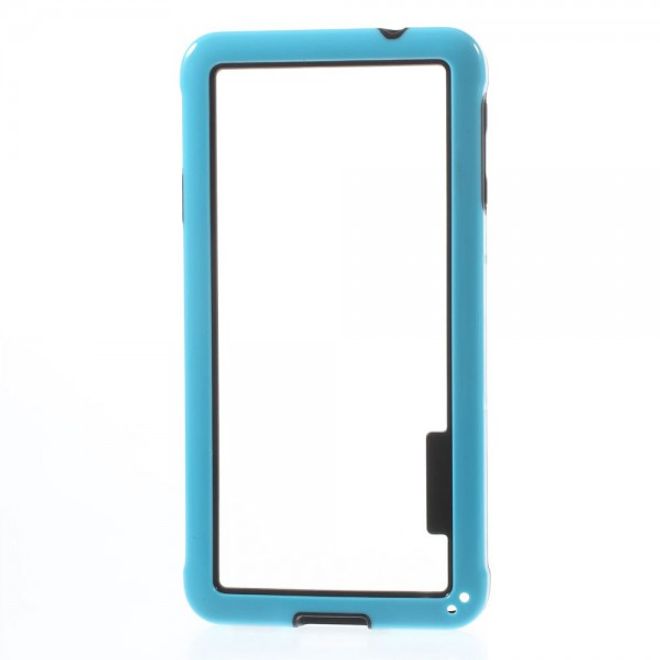 Samsung Galaxy Alpha Glänzender Plastik Bumper - blau