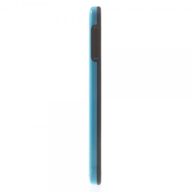 Samsung Galaxy Alpha Glänzender Plastik Bumper - blau