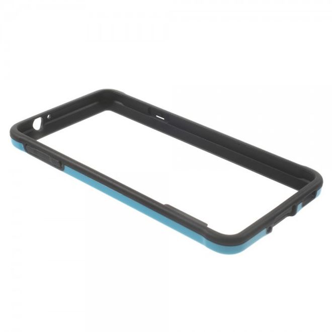 Samsung Galaxy Alpha Glänzender Plastik Bumper - blau