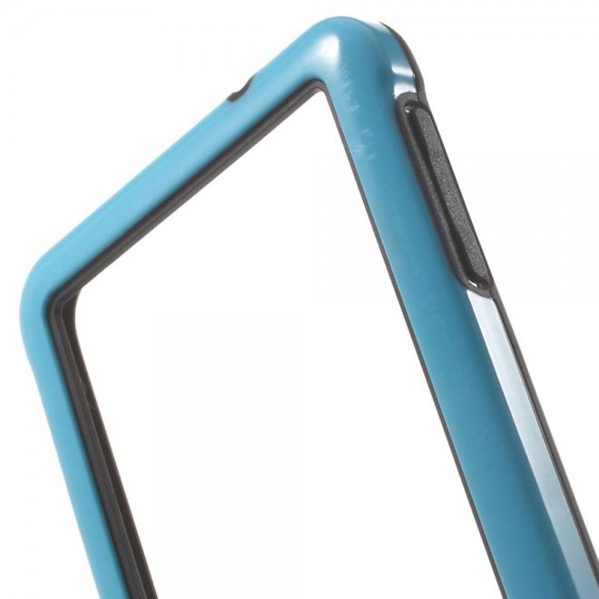 Samsung Galaxy Alpha Glänzender Plastik Bumper - blau