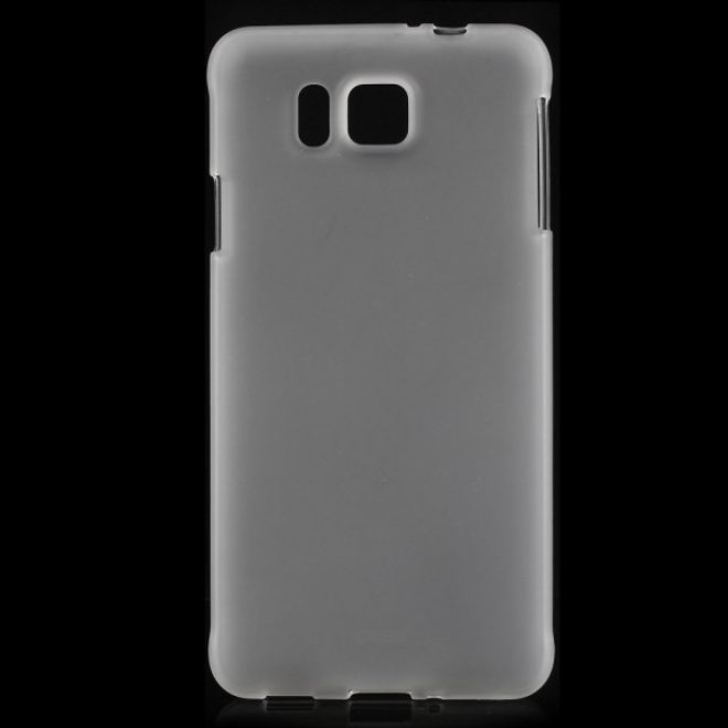 Samsung Galaxy Alpha Elastisches, Mattes Plastik Case - weiss