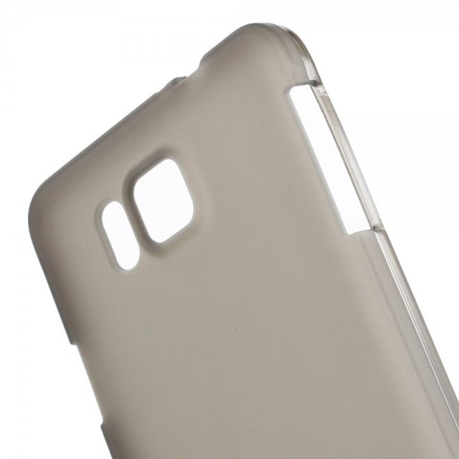 Samsung Galaxy Alpha Elastisches, Mattes Plastik Case - grau