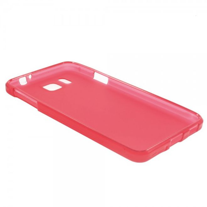 Samsung Galaxy Alpha Elastisches, Mattes Plastik Case - rot