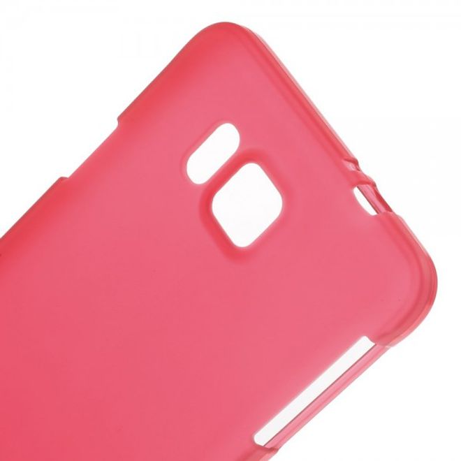 Samsung Galaxy Alpha Elastisches, Mattes Plastik Case - rot