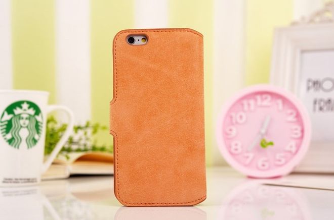 iPhone 6 Plus/6S Plus Trendiges Golden Phoenix Echtleder Case - orange