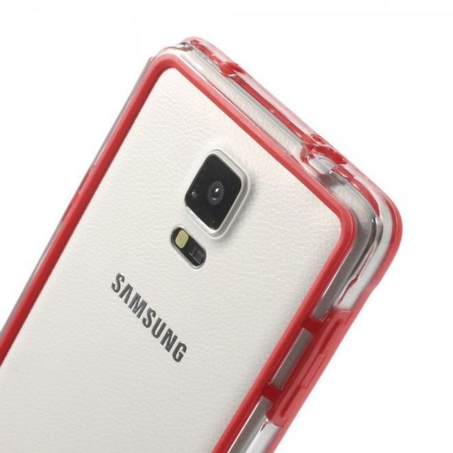 Samsung Galaxy Note 4 Leicht elastischer Plastik Bumper - rot