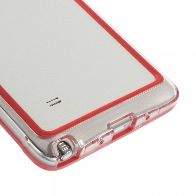Samsung Galaxy Note 4 Leicht elastischer Plastik Bumper - rot