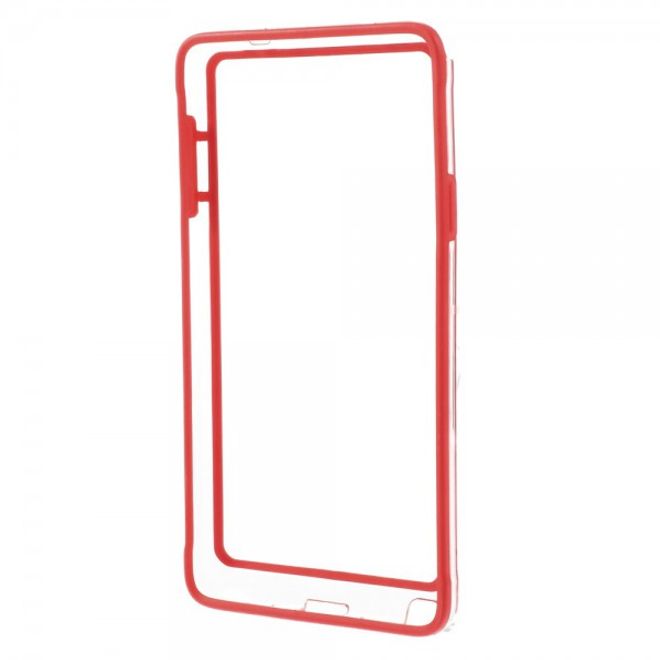 Samsung Galaxy Note 4 Leicht elastischer Plastik Bumper - rot