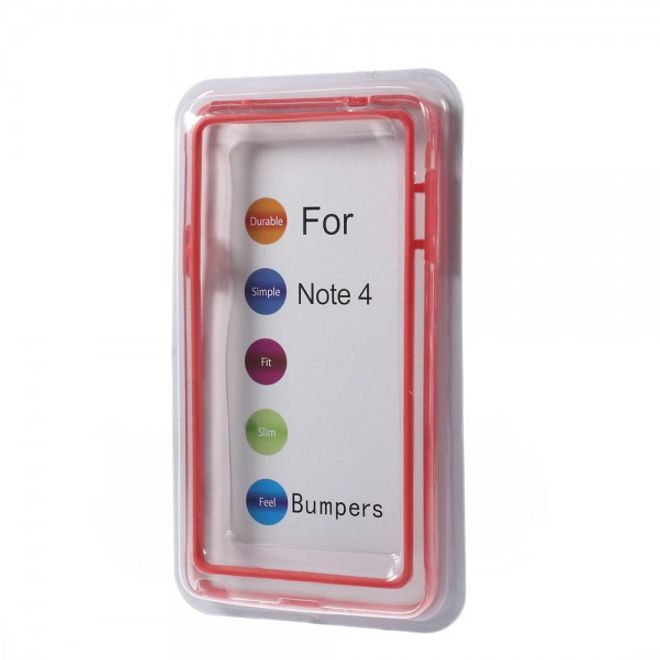 Samsung Galaxy Note 4 Leicht elastischer Plastik Bumper - rot
