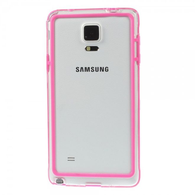 Samsung Galaxy Note 4 Leicht elastischer Plastik Bumper - rosa