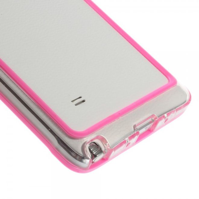 Samsung Galaxy Note 4 Leicht elastischer Plastik Bumper - rosa