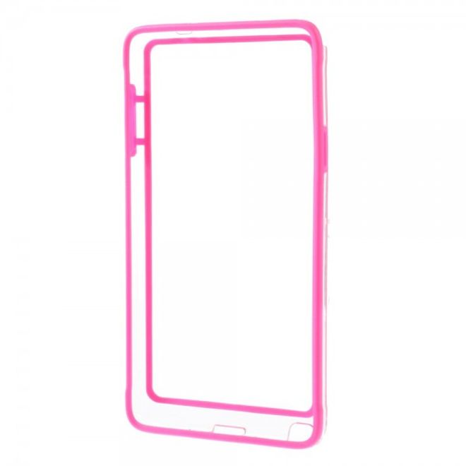 Samsung Galaxy Note 4 Leicht elastischer Plastik Bumper - rosa