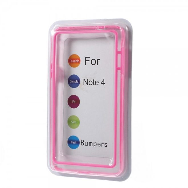 Samsung Galaxy Note 4 Leicht elastischer Plastik Bumper - rosa