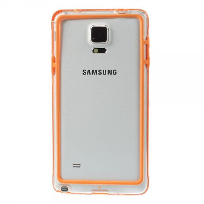 Samsung Galaxy Note 4 Leicht elastischer Plastik Bumper - orange