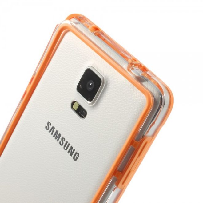 Samsung Galaxy Note 4 Leicht elastischer Plastik Bumper - orange