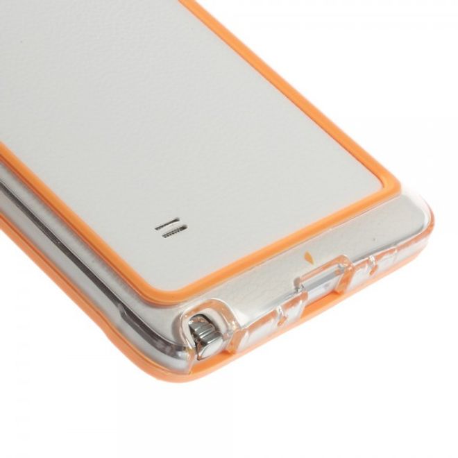 Samsung Galaxy Note 4 Leicht elastischer Plastik Bumper - orange