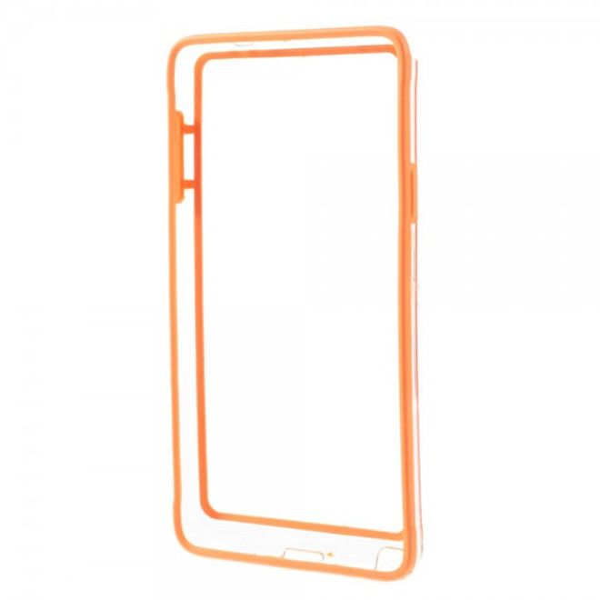 Samsung Galaxy Note 4 Leicht elastischer Plastik Bumper - orange