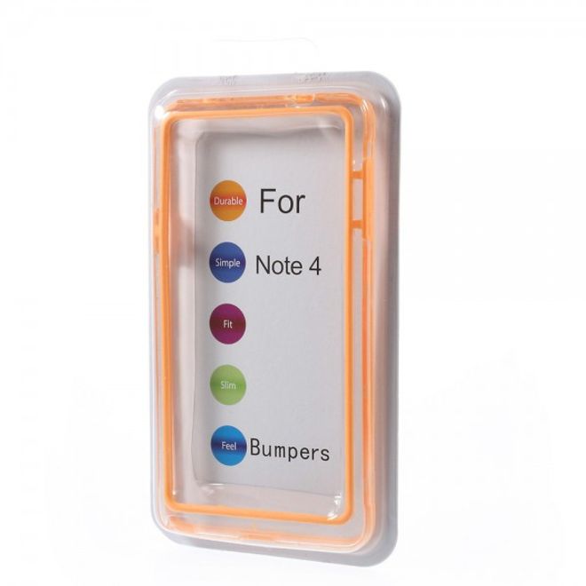 Samsung Galaxy Note 4 Leicht elastischer Plastik Bumper - orange