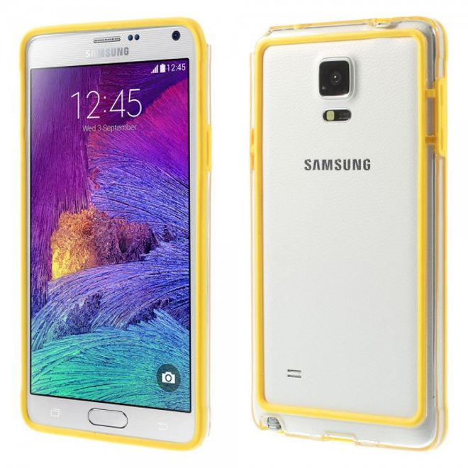 Samsung Galaxy Note 4 Leicht elastischer Plastik Bumper - gelb