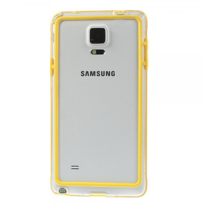 Samsung Galaxy Note 4 Leicht elastischer Plastik Bumper - gelb