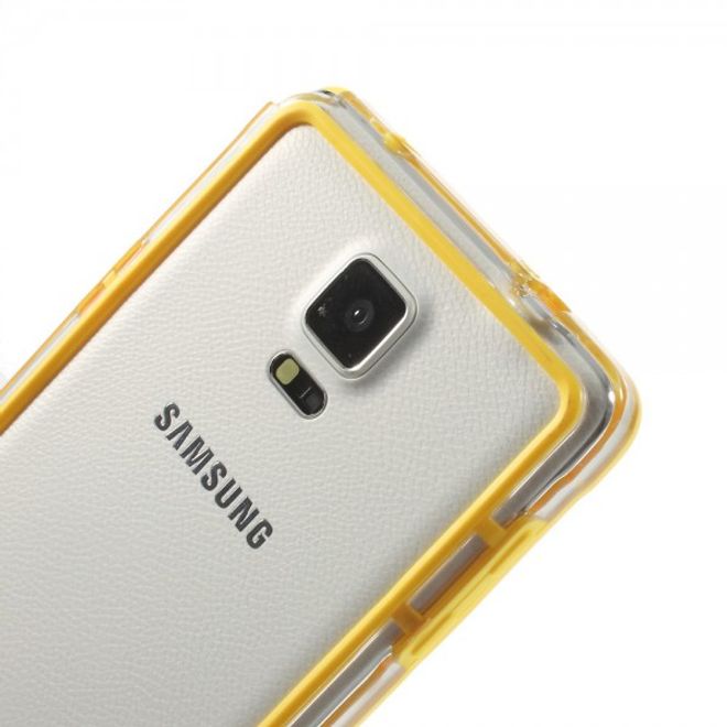 Samsung Galaxy Note 4 Leicht elastischer Plastik Bumper - gelb
