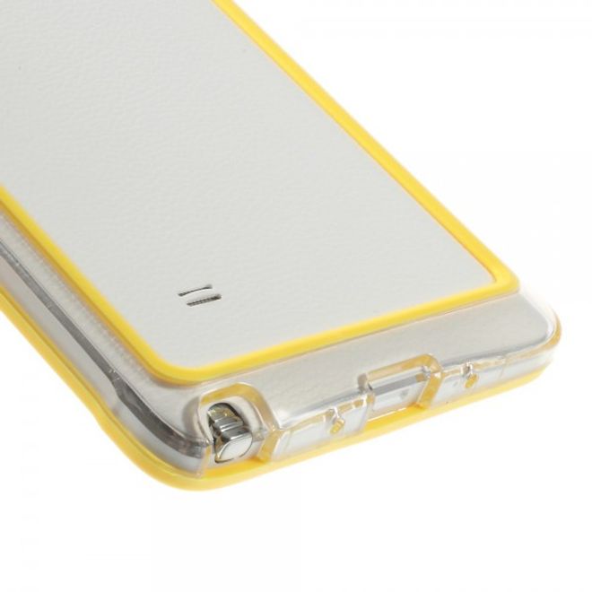 Samsung Galaxy Note 4 Leicht elastischer Plastik Bumper - gelb