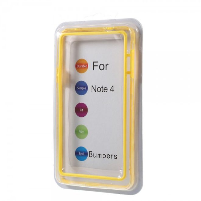 Samsung Galaxy Note 4 Leicht elastischer Plastik Bumper - gelb
