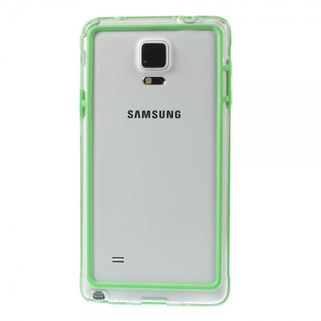 Samsung Galaxy Note 4 Leicht elastischer Plastik Bumper - grün