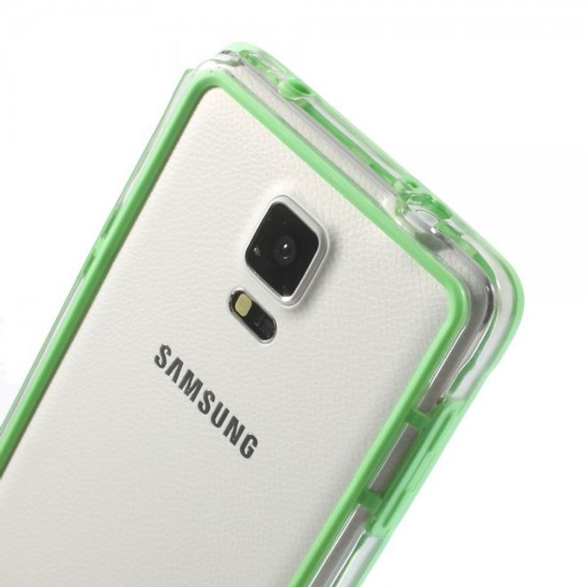 Samsung Galaxy Note 4 Leicht elastischer Plastik Bumper - grün