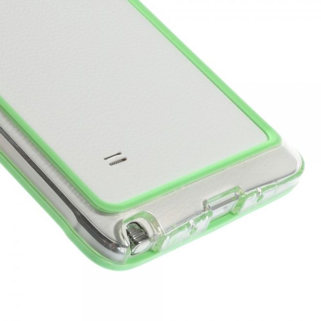 Samsung Galaxy Note 4 Leicht elastischer Plastik Bumper - grün