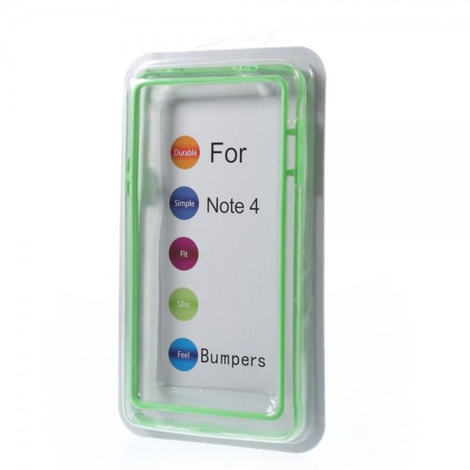 Samsung Galaxy Note 4 Leicht elastischer Plastik Bumper - grün