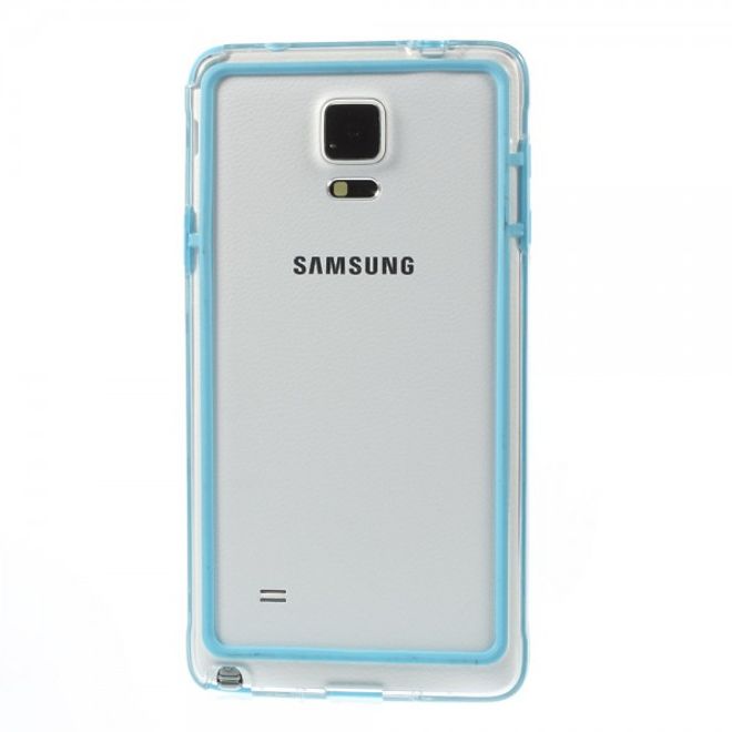 Samsung Galaxy Note 4 Leicht elastischer Plastik Bumper - hellblau
