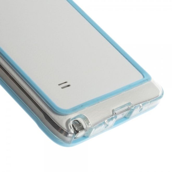 Samsung Galaxy Note 4 Leicht elastischer Plastik Bumper - hellblau