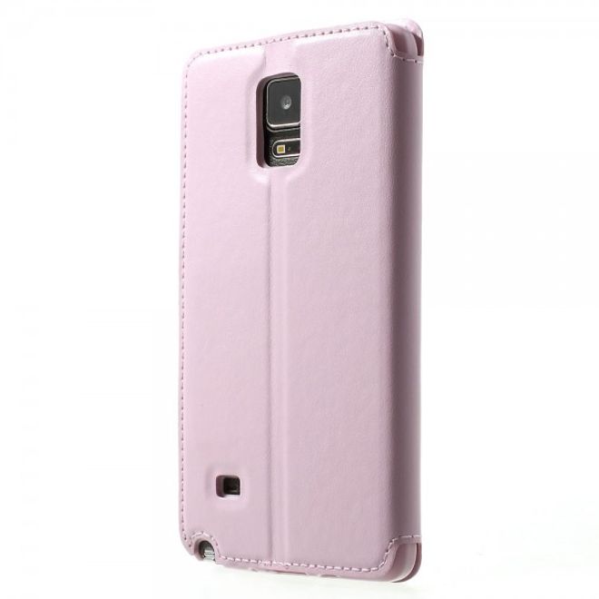 Samsung Galaxy Note 4 Nobles Leder Case mit kleines Öffnung - pink