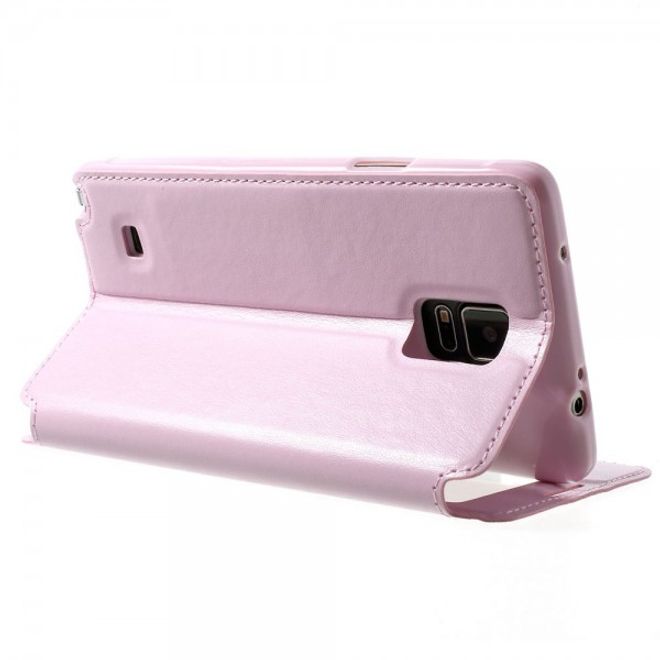 Samsung Galaxy Note 4 Nobles Leder Case mit kleines Öffnung - pink
