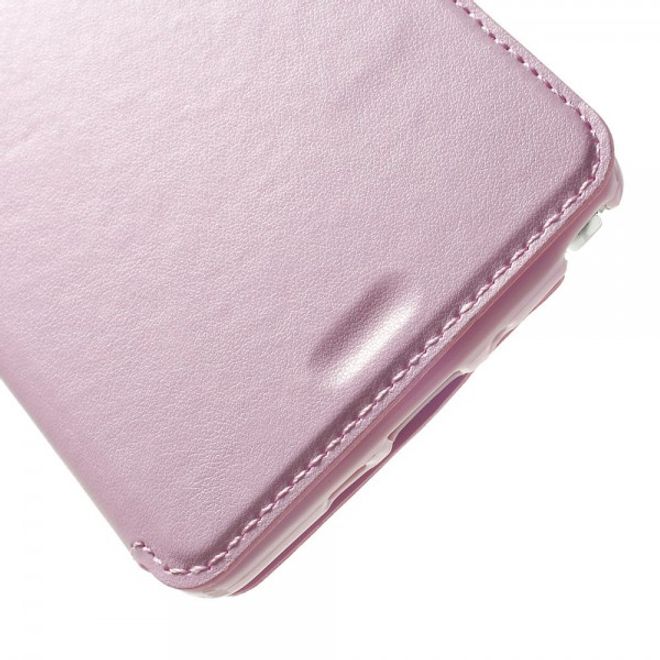 Samsung Galaxy Note 4 Nobles Leder Case mit kleines Öffnung - pink