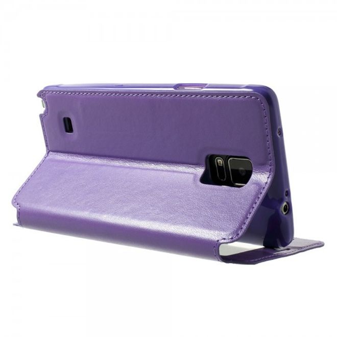 Samsung Galaxy Note 4 Nobles Leder Case mit kleines Öffnung - purpur