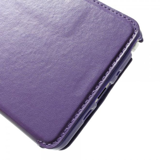 Samsung Galaxy Note 4 Nobles Leder Case mit kleines Öffnung - purpur