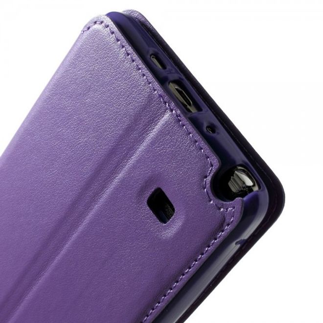 Samsung Galaxy Note 4 Nobles Leder Case mit kleines Öffnung - purpur