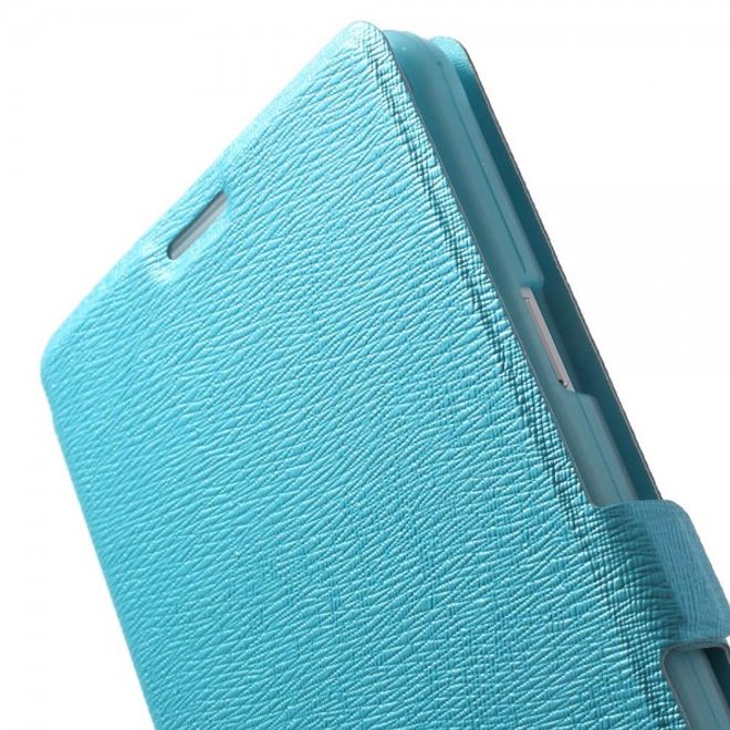 Samsung Galaxy Note 4 Elegantes Leder Case mit Kreditkartenschlitz - blau